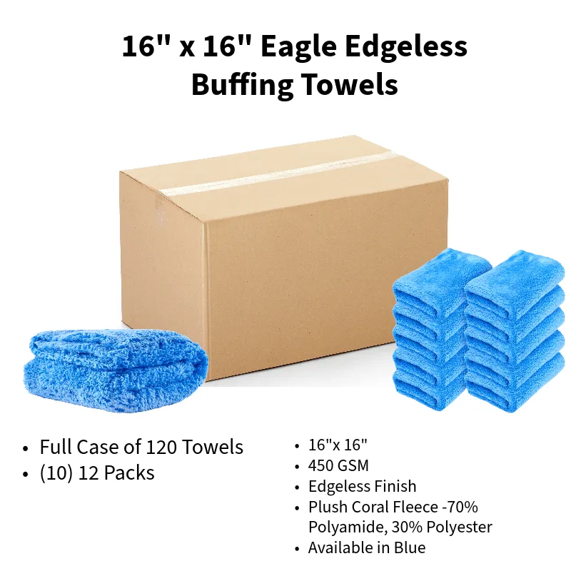 16" x 16" Eagle Edgeless Buffing Towels [Case of 120]