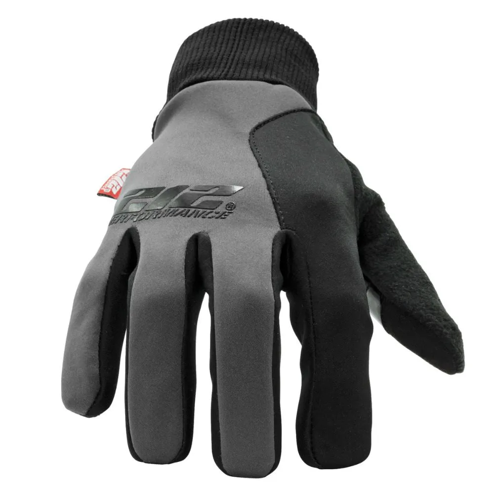 212 Performance TEJG-0610 Touchscreen Compatible Silicone Palm Economy Tundra Jogger Gloves, Large Gray