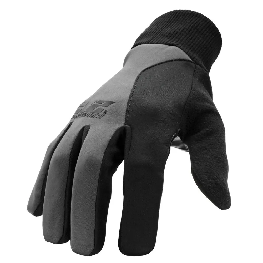 212 Performance TEJG-0610 Touchscreen Compatible Silicone Palm Economy Tundra Jogger Gloves, Large Gray