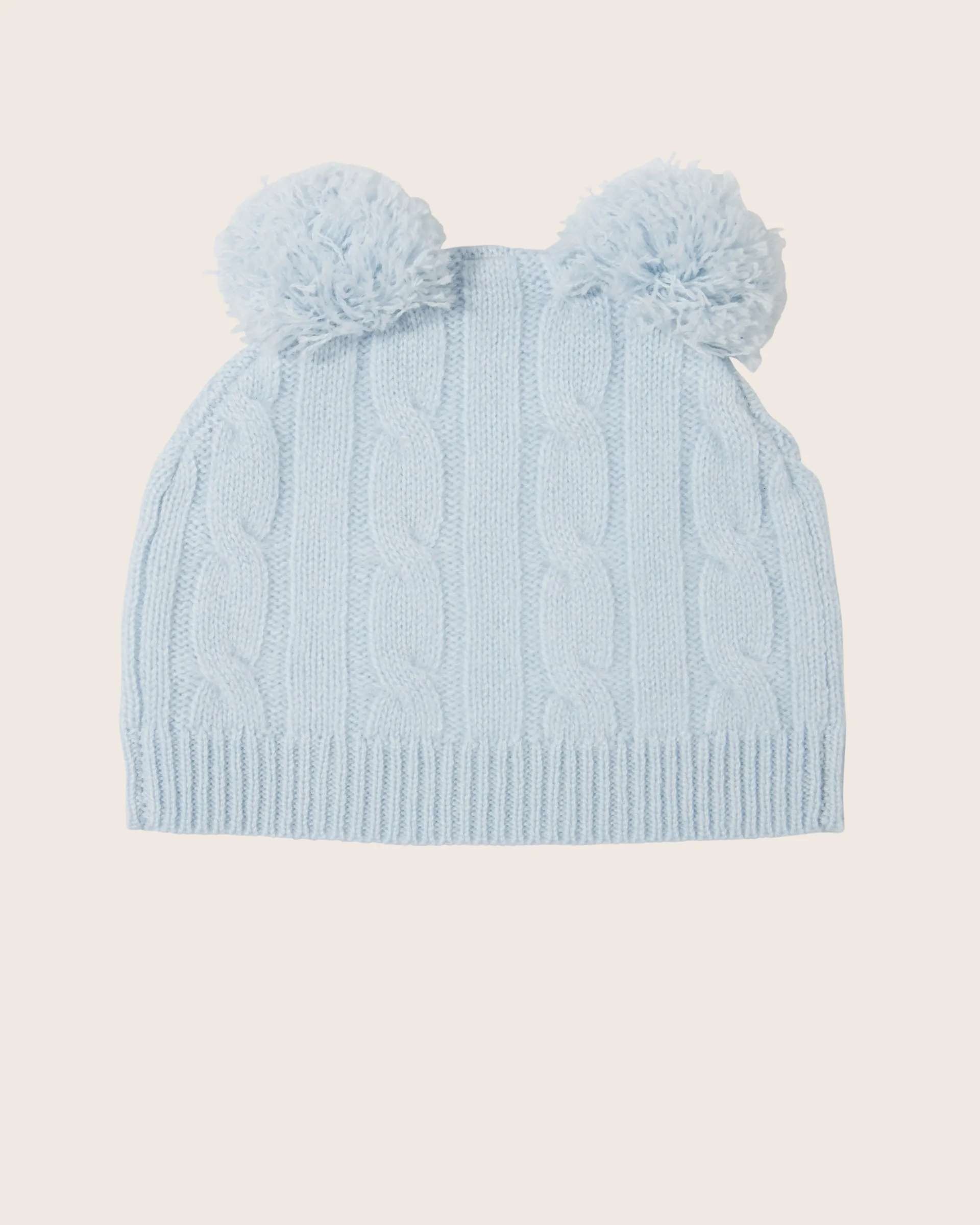 Angel Cashmere Baby Hat with Pompoms