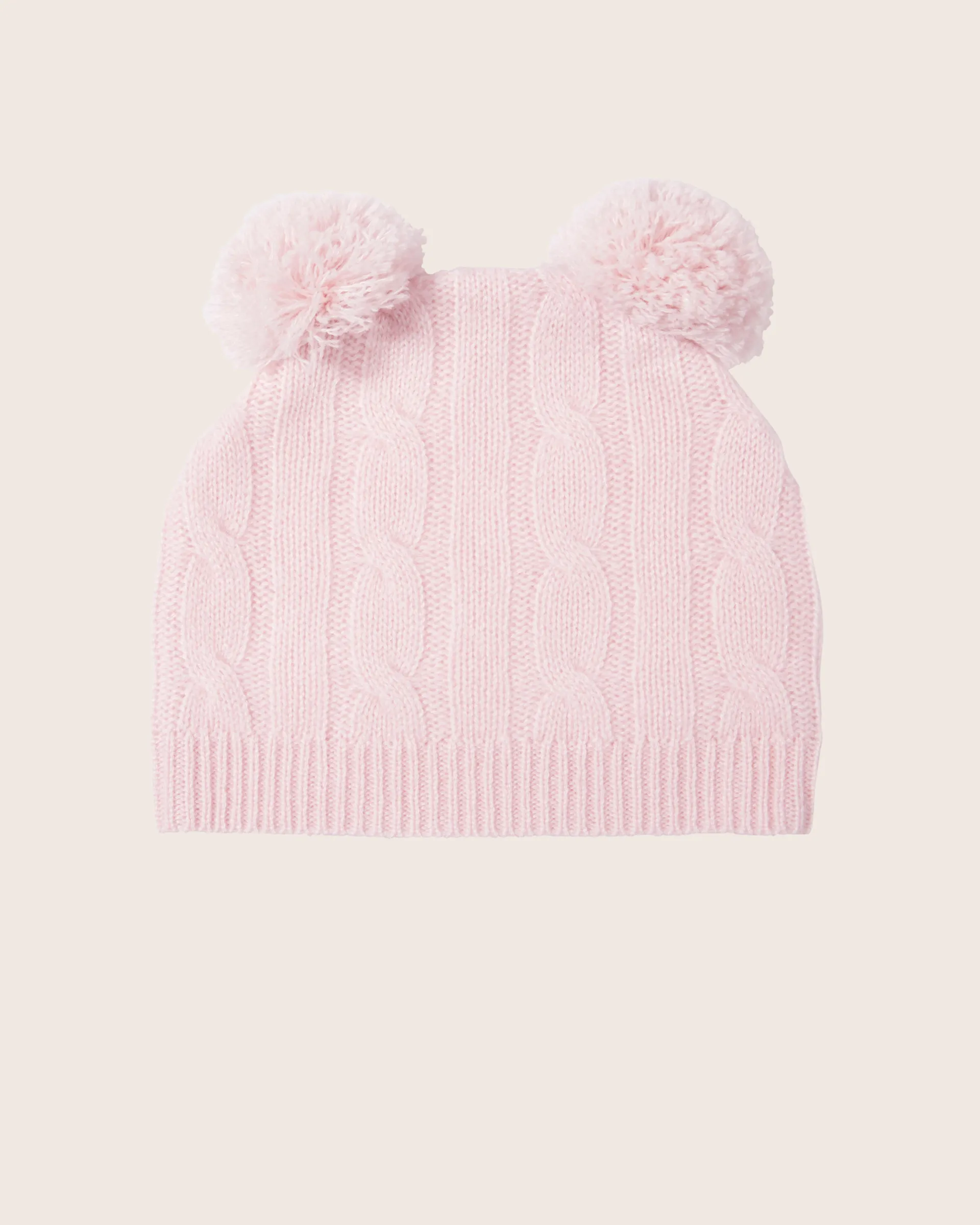 Angel Cashmere Baby Hat with Pompoms