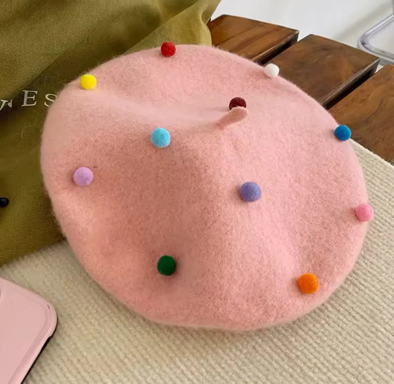 Baby Pink Dot Beret