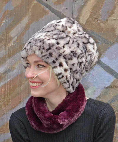 Beanie Hat - Faux Fur Hat in Gorgeous Colors. Winter Hat in Royal Opulence Faux Furs