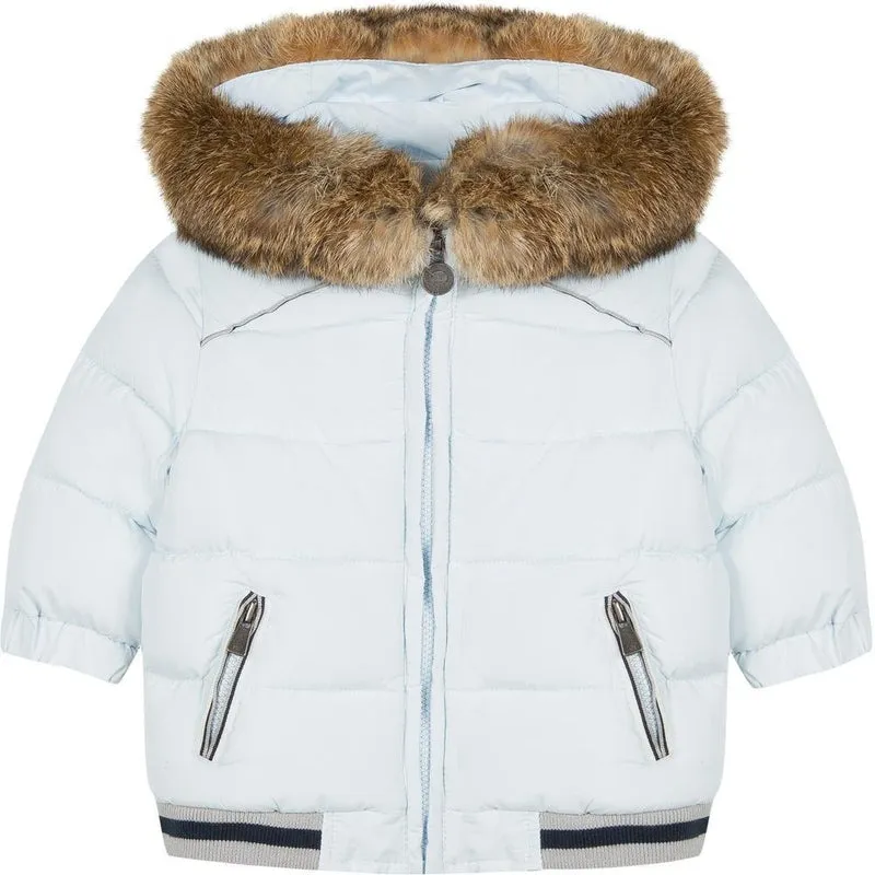 Boys Light Blue Padded Jacket