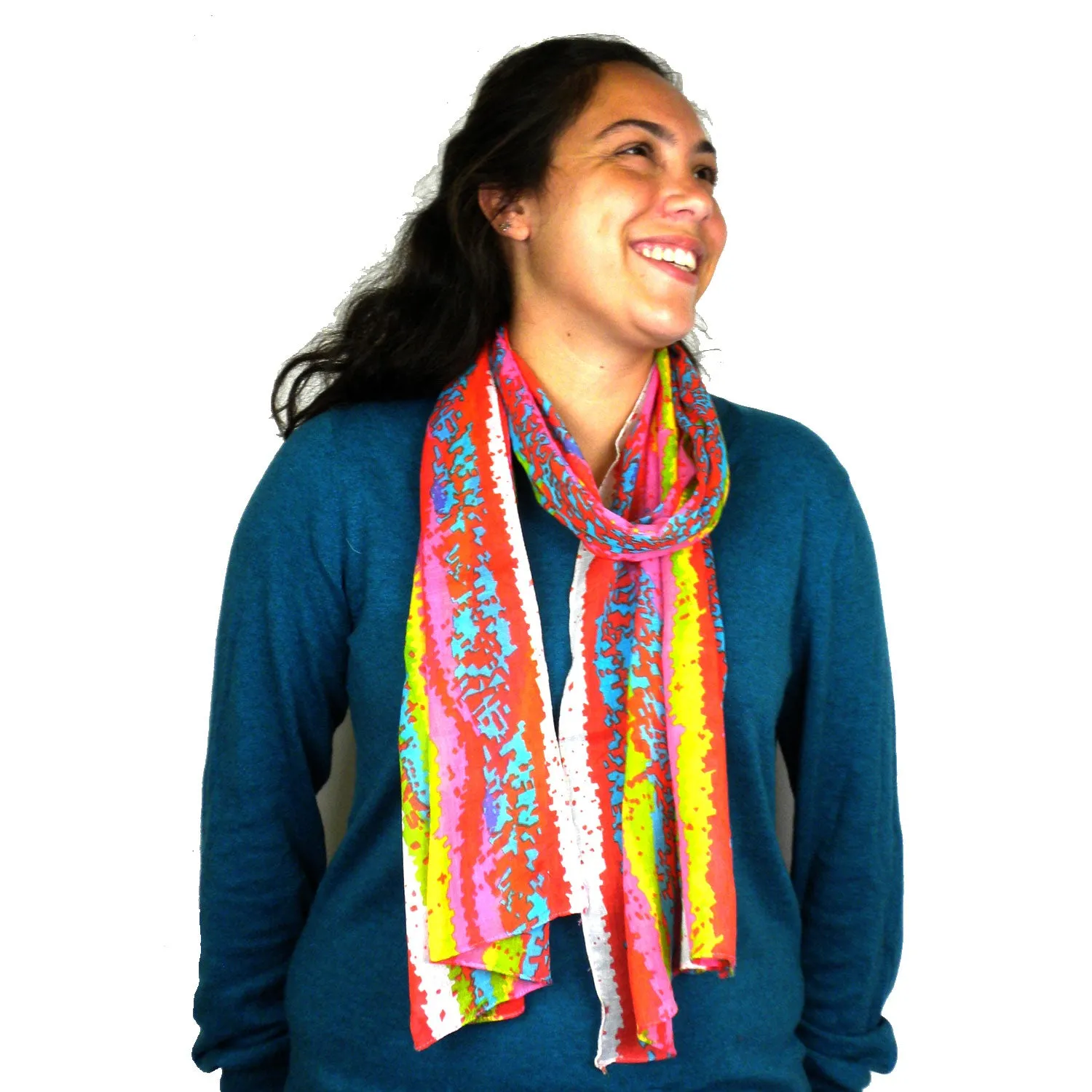 Brighten Up Your Day Cotton Scarf Asha Handicrafts