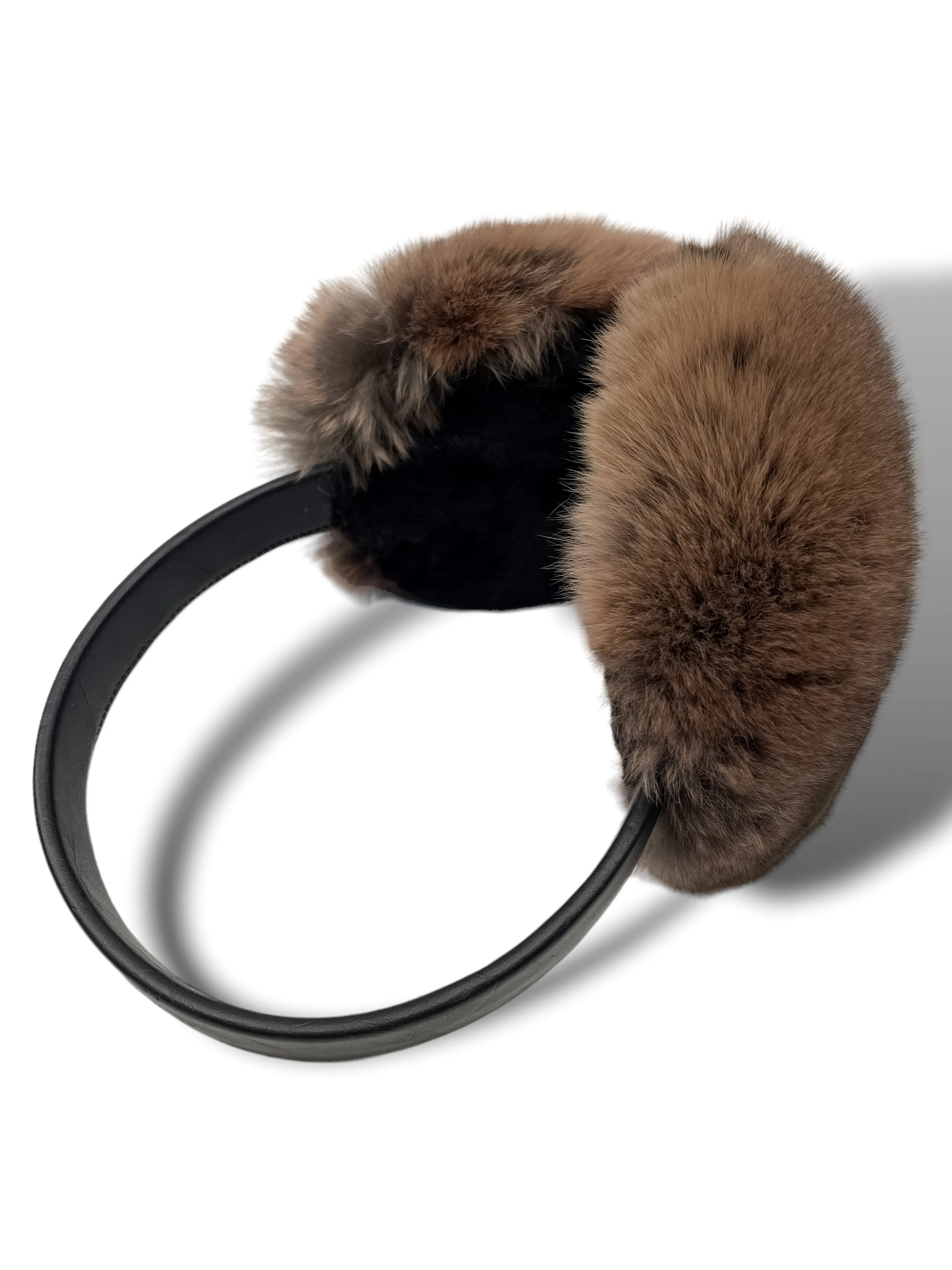 Brown Chinchilla Fur Earmuffs