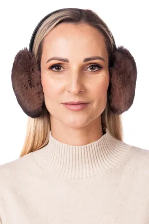 Brown Chinchilla Fur Earmuffs