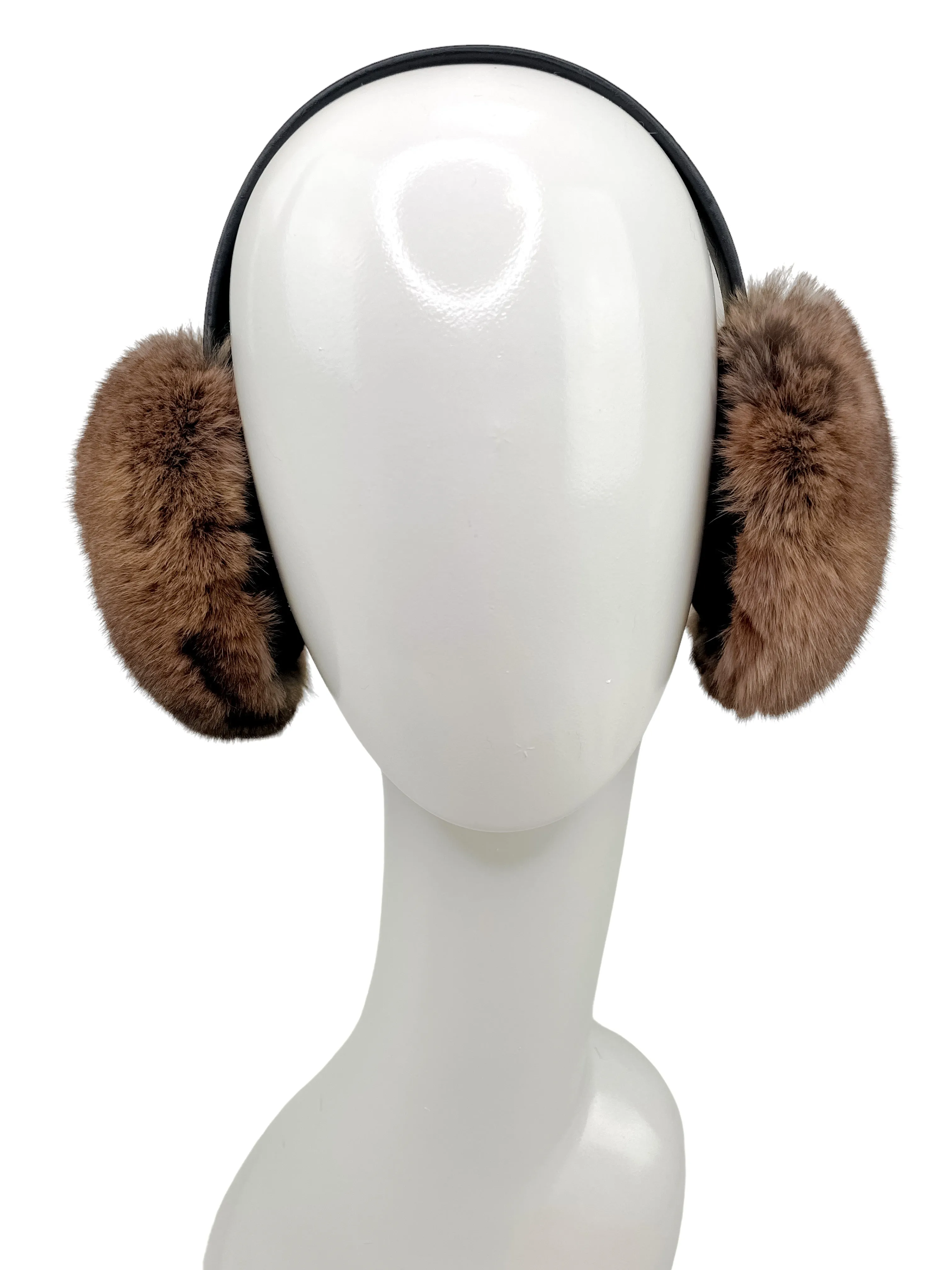 Brown Chinchilla Fur Earmuffs