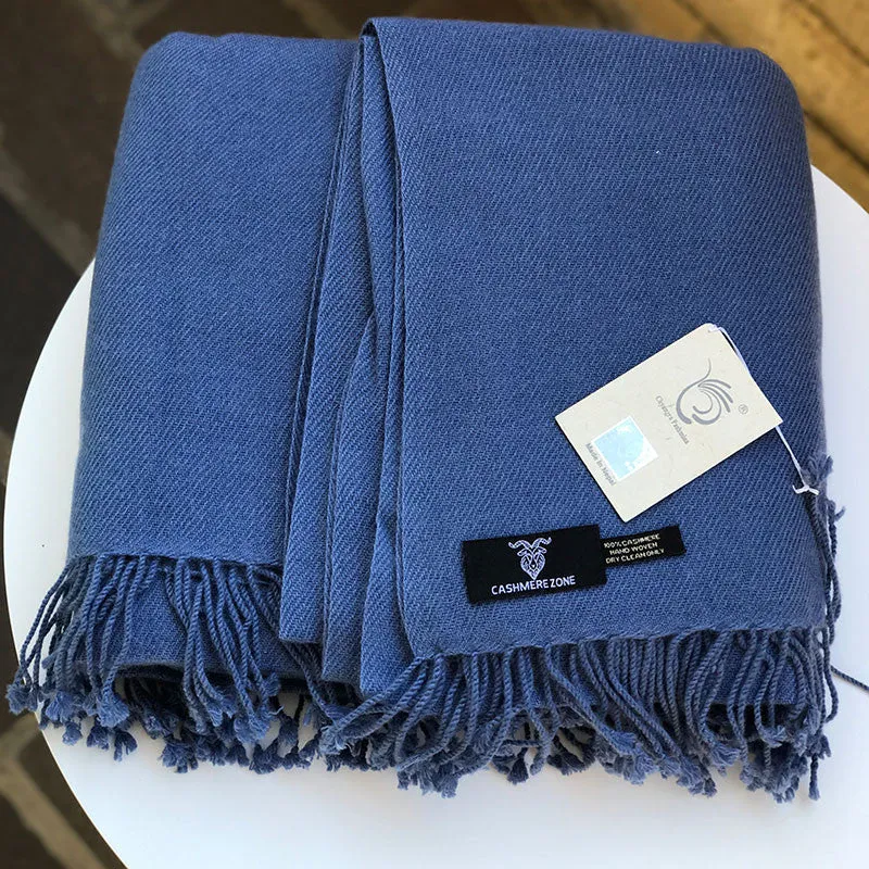 Cashmere Blanket Blue Grey