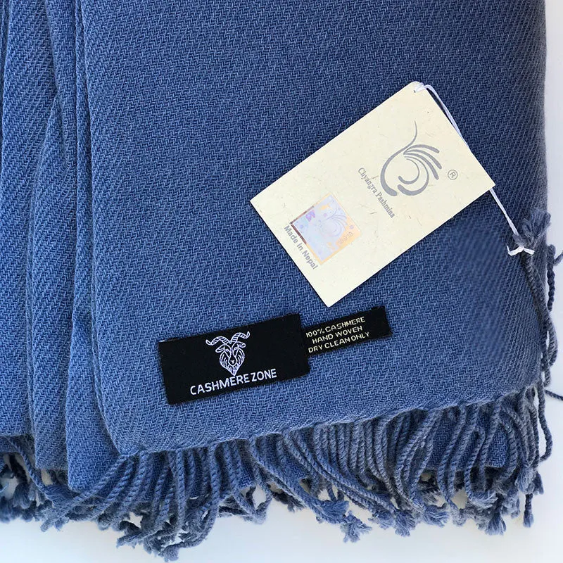 Cashmere Blanket Blue Grey