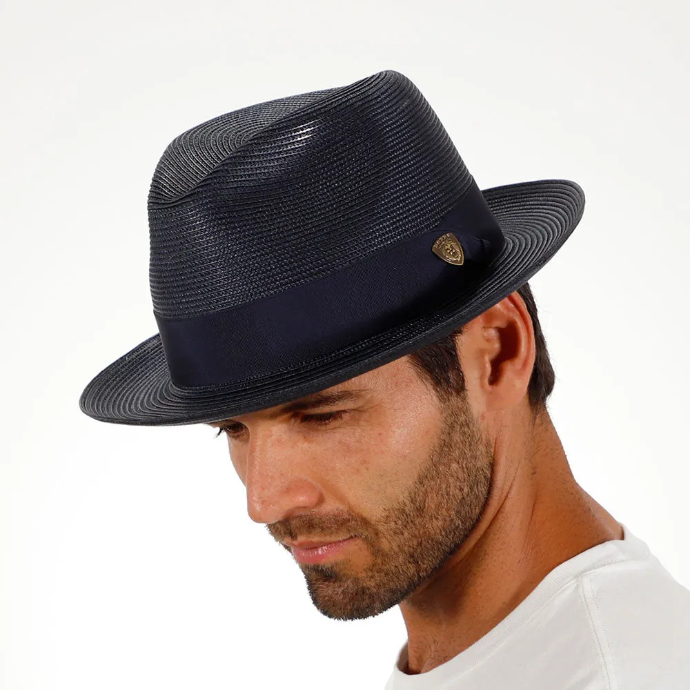 Classic Khaki Straw Fedora Hat