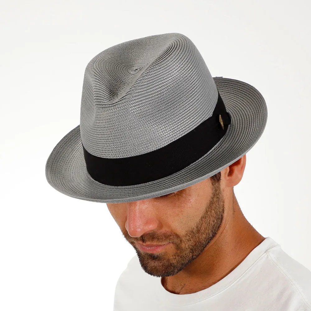 Classic Khaki Straw Fedora Hat