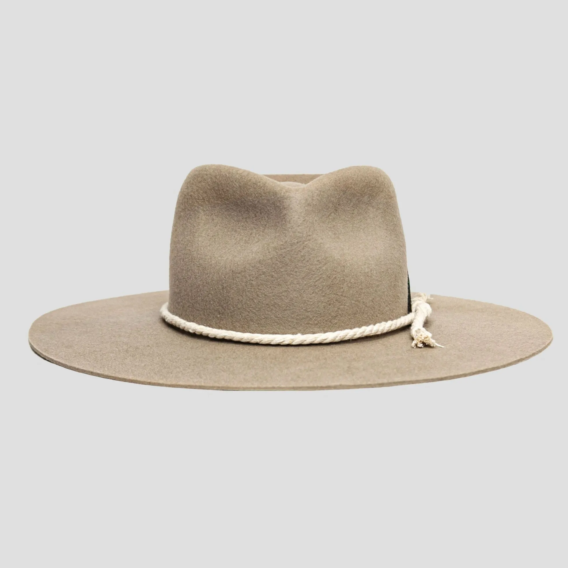 Classic Men's Felt Fedora Hat-Taupe