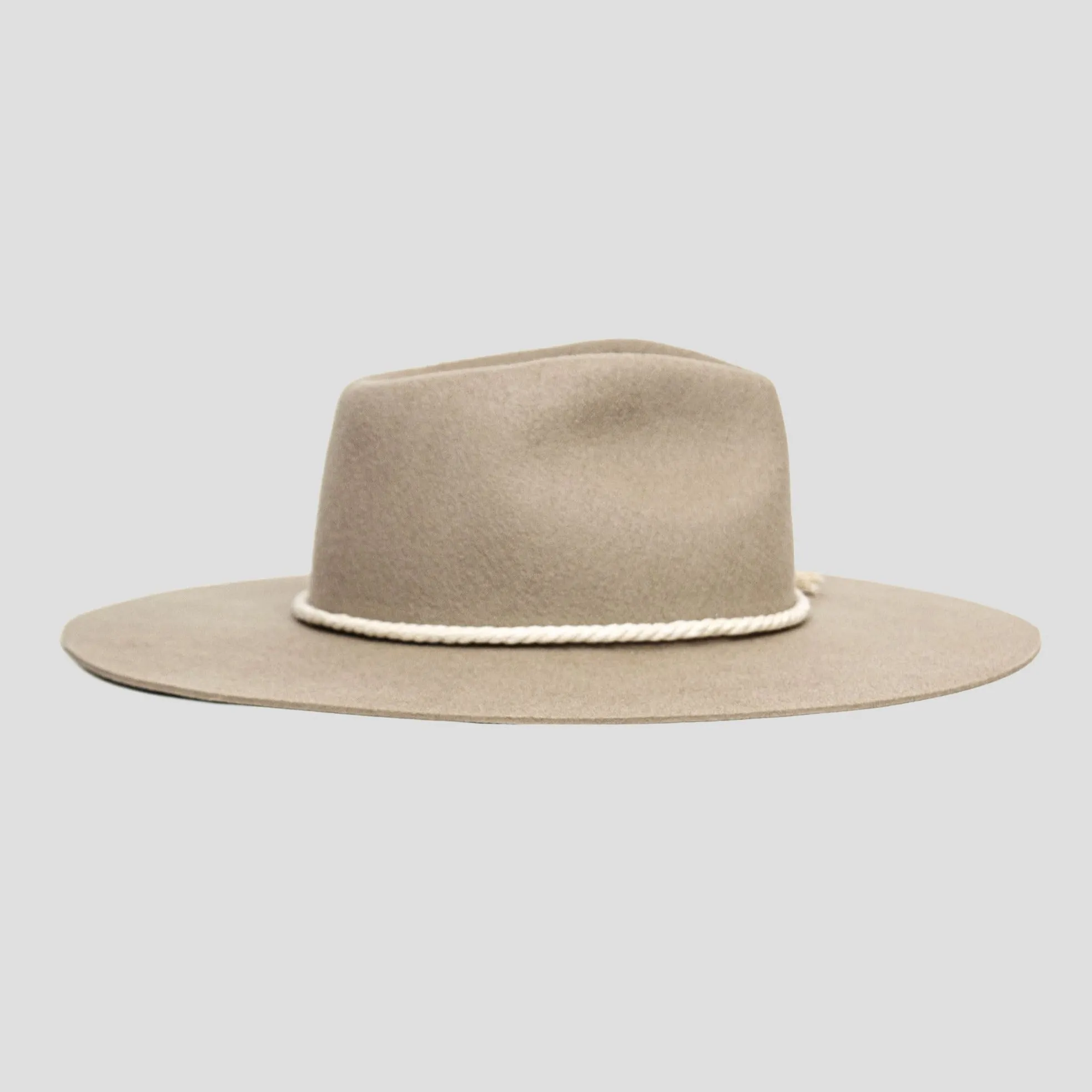 Classic Men's Felt Fedora Hat-Taupe