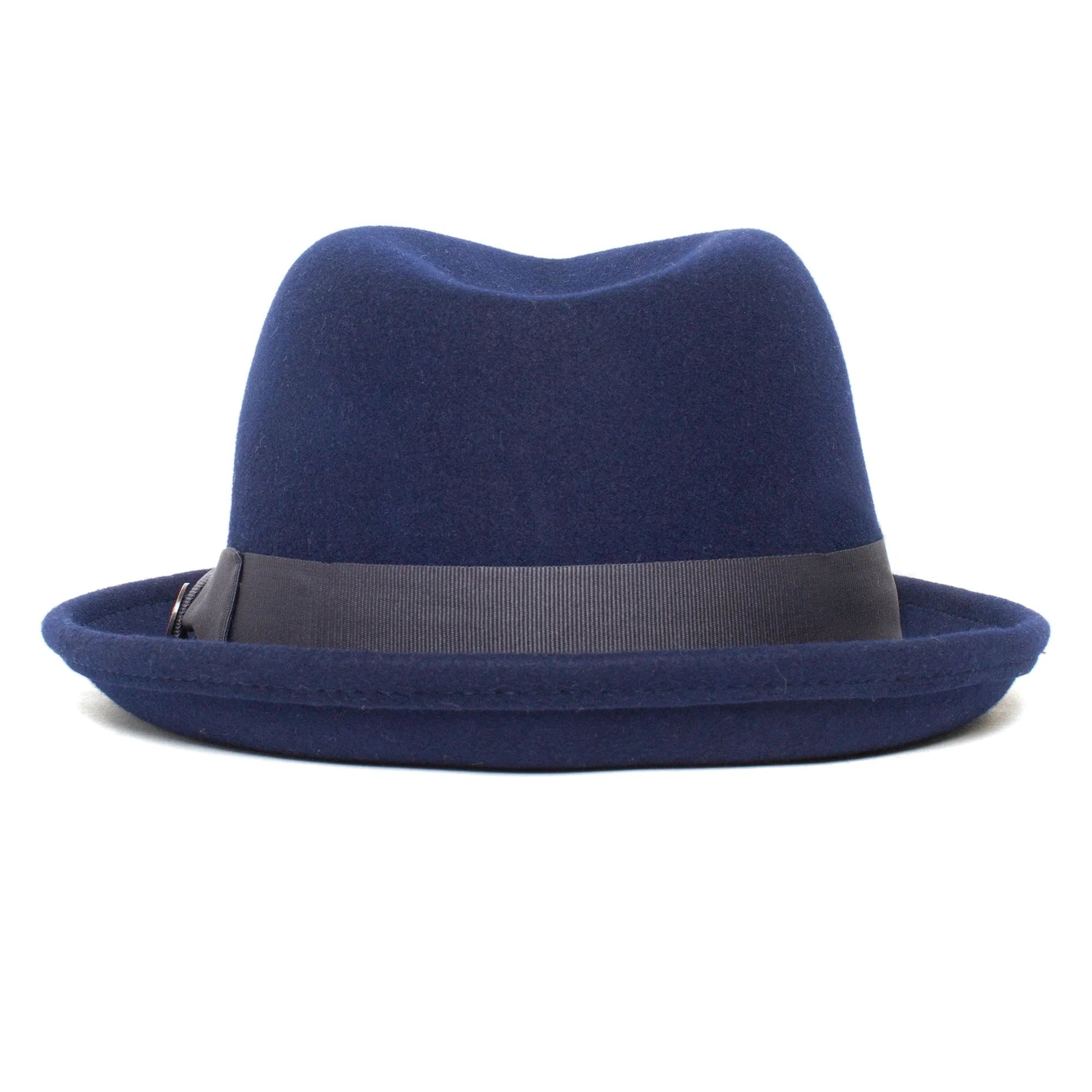 Classic Pork Pie Fedora Hat-Black