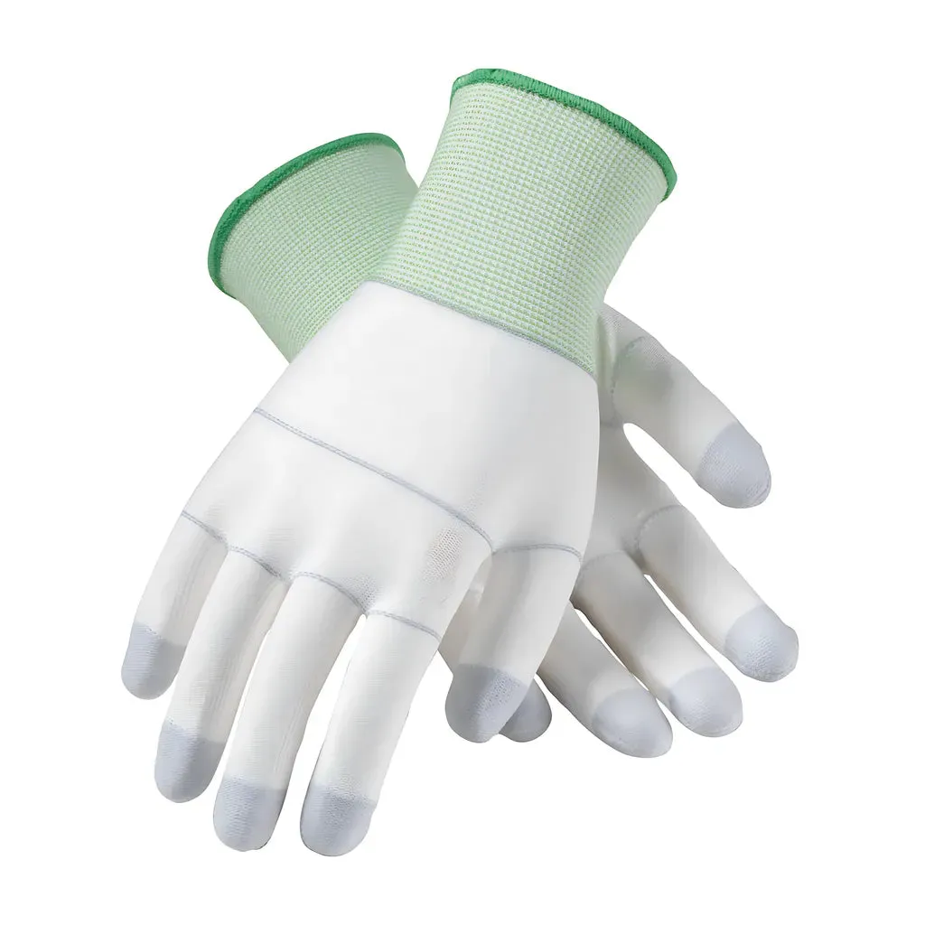 CleanTeam 40-C125/M Seamless Knit Nylon Clean Environment Glove with Polyurethane Coated Smooth Grip on Palm & Fingers