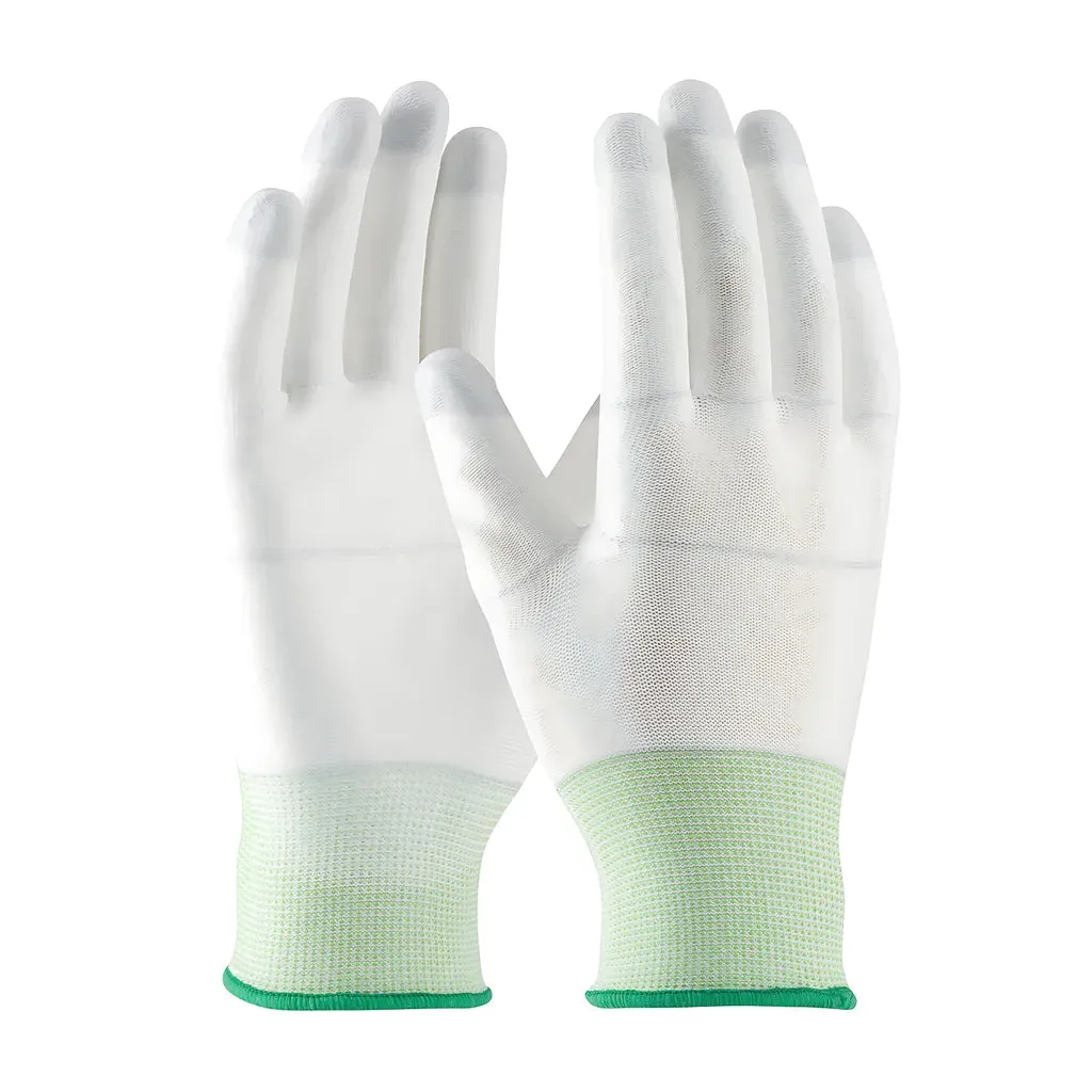 CleanTeam 40-C125/M Seamless Knit Nylon Clean Environment Glove with Polyurethane Coated Smooth Grip on Palm & Fingers