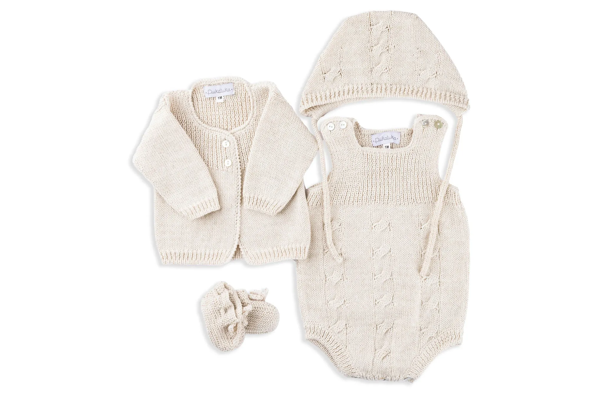 Cozy Sand Wool Baby Booties