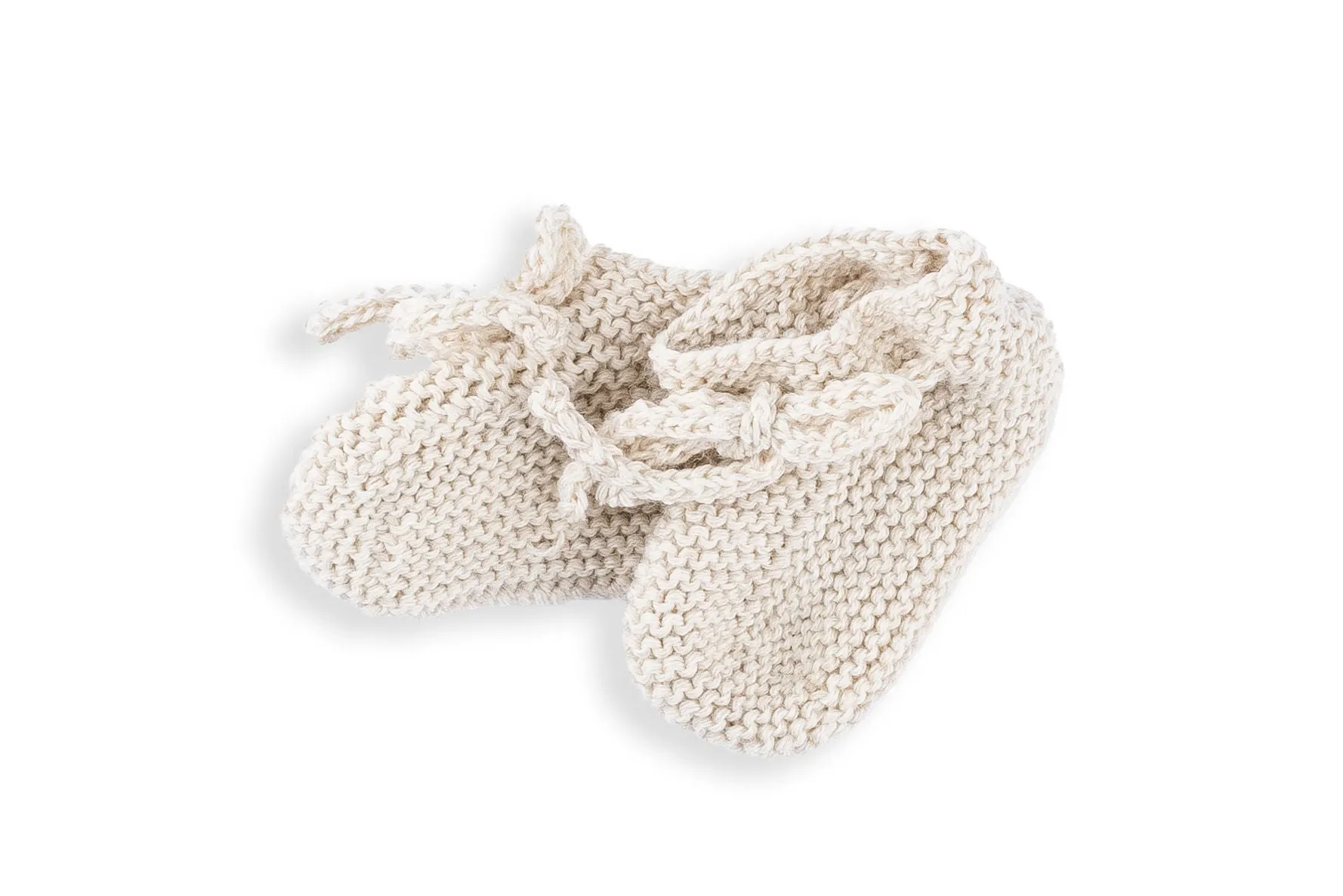 Cozy Sand Wool Baby Booties