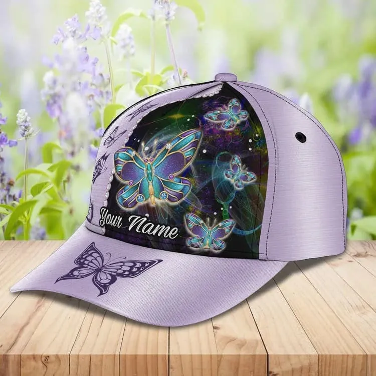 Customized Bicycle Girl Cap Butterfly Art Hat for Girl Summer Cap