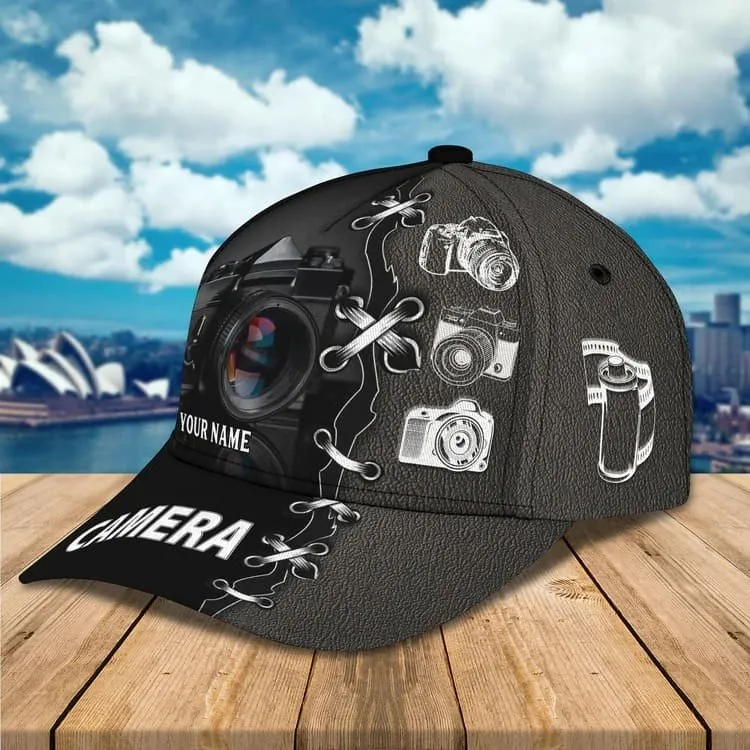 Customized Camera Lens Cap for Cameraman, Camera Hat 3D All Over Printed for Husband , Boyfriend