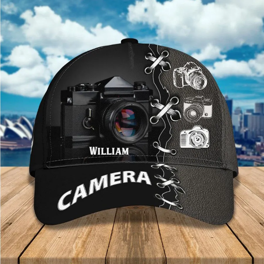 Customized Camera Lens Cap for Cameraman, Camera Hat 3D All Over Printed for Husband , Boyfriend