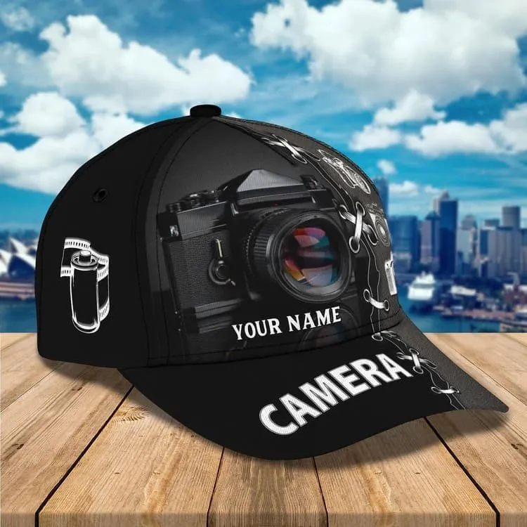 Customized Camera Lens Cap for Cameraman, Camera Hat 3D All Over Printed for Husband , Boyfriend