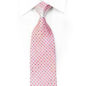 Daniel Hechter Rhinestone Tie Geometric Stripped On Pink With Sparkles