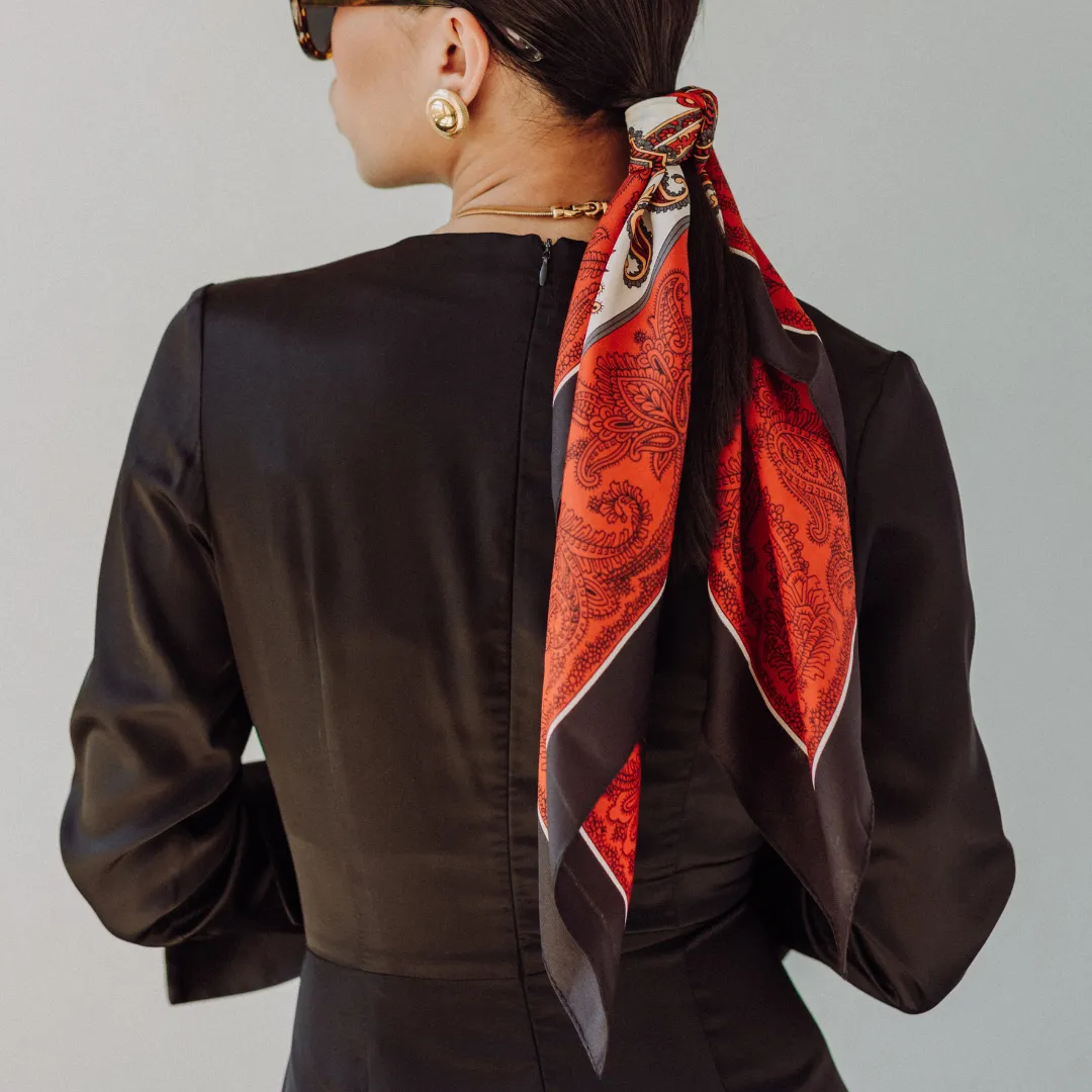 Elegant Printed Silk Scarf