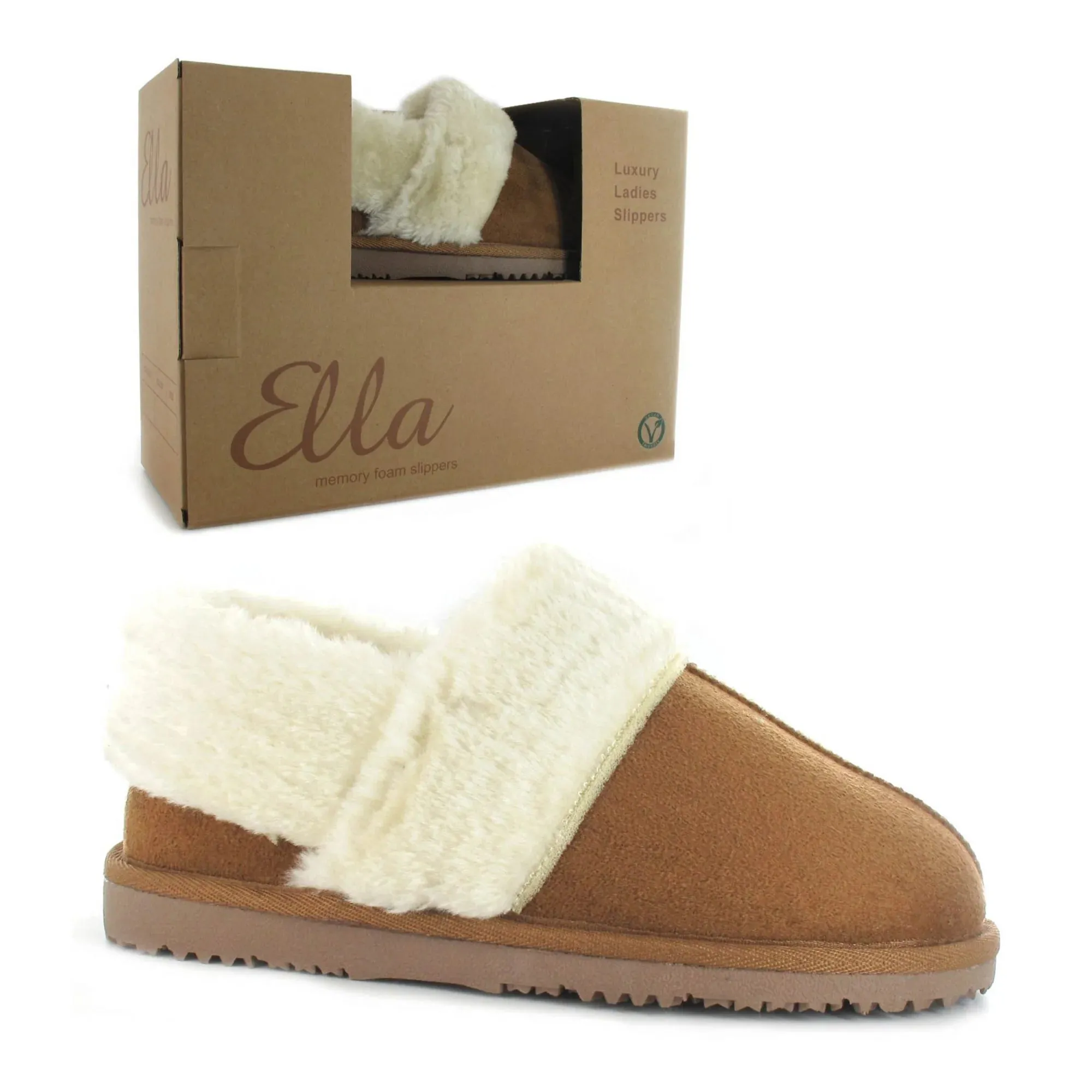 ELLA Billie Fur Lined Full Slipper