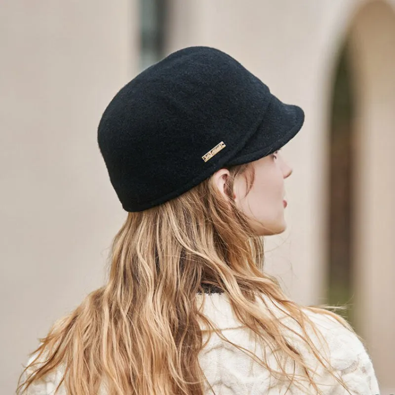 Equestrian Style Short Brimmed Hat for Women