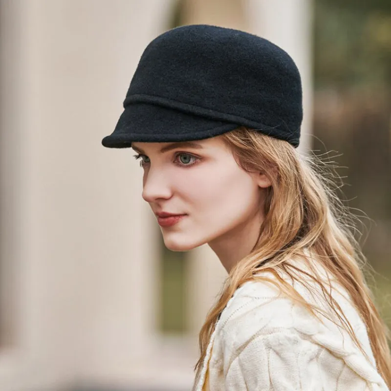 Equestrian Style Short Brimmed Hat for Women