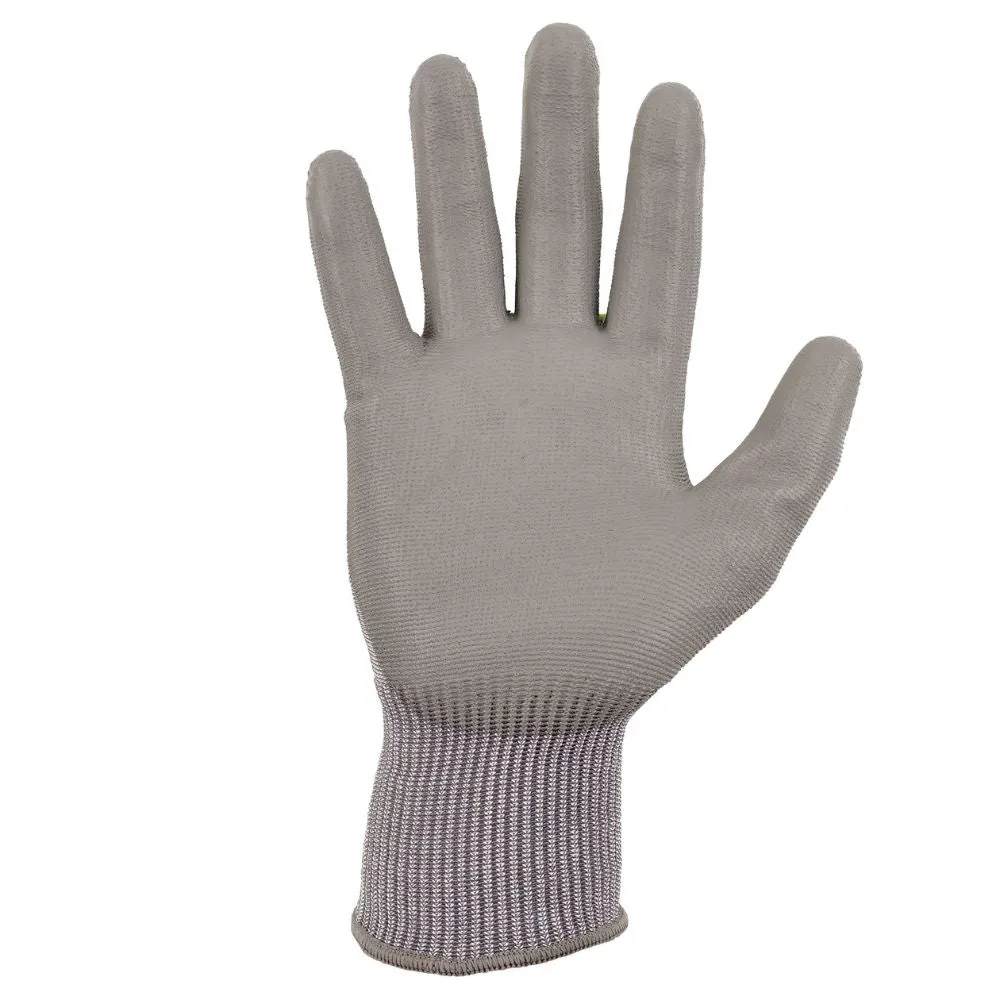 Ergodyne 10394 #7024 12-pair L Gray ANSI A2 PU Coated CR Gloves