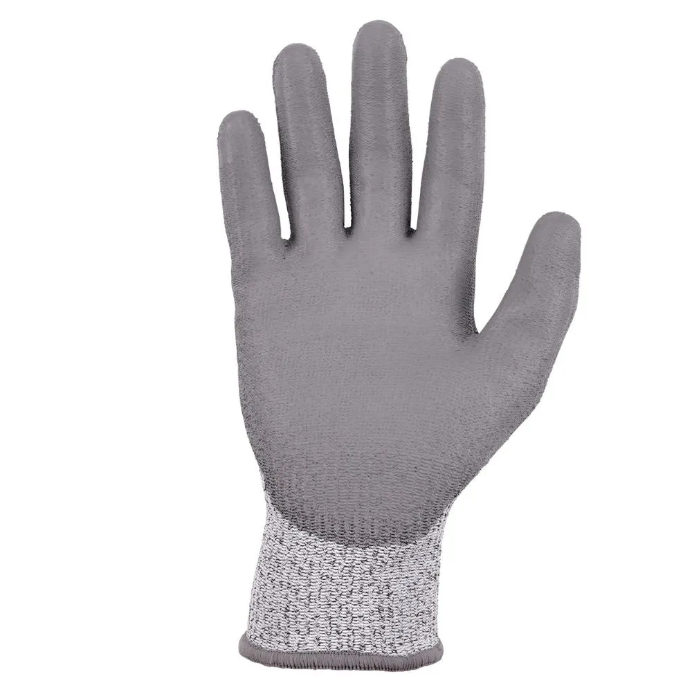 Ergodyne 10465 #7030 1-pair XL Gray ANSI A3 PU Coated CR Gloves