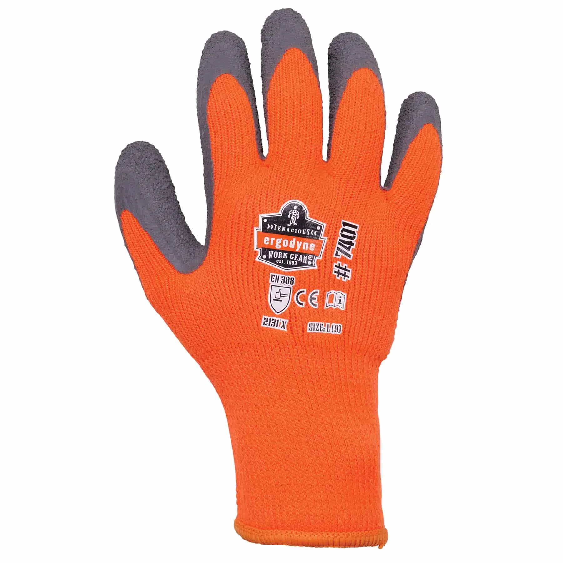 Ergodyne 17625 7401 XL Orange Coated Lightweight Winter Gloves