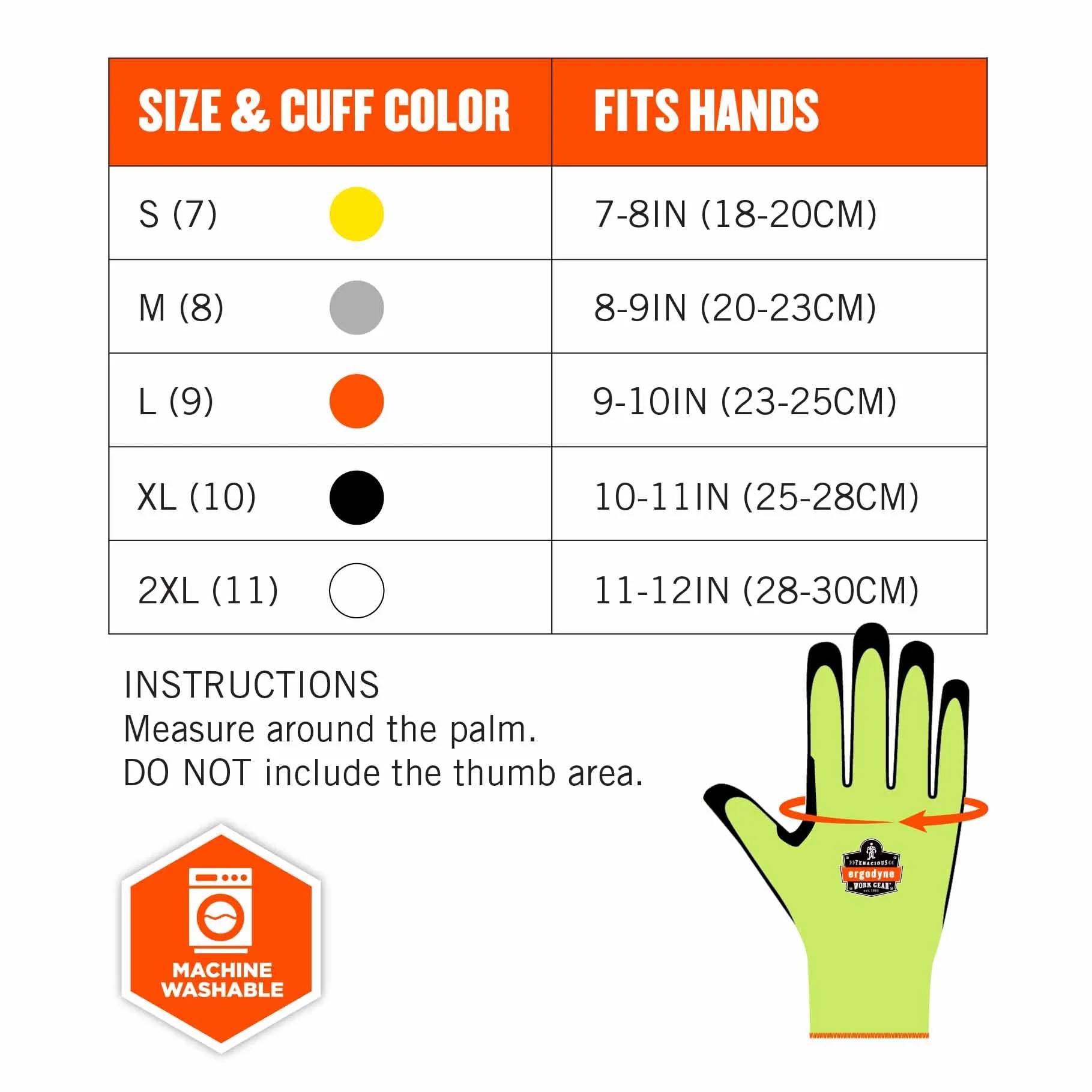 Ergodyne 17822 7041-CASE S Lime ANSI A4 Nitrile-Coated CR Gloves 144-Pair