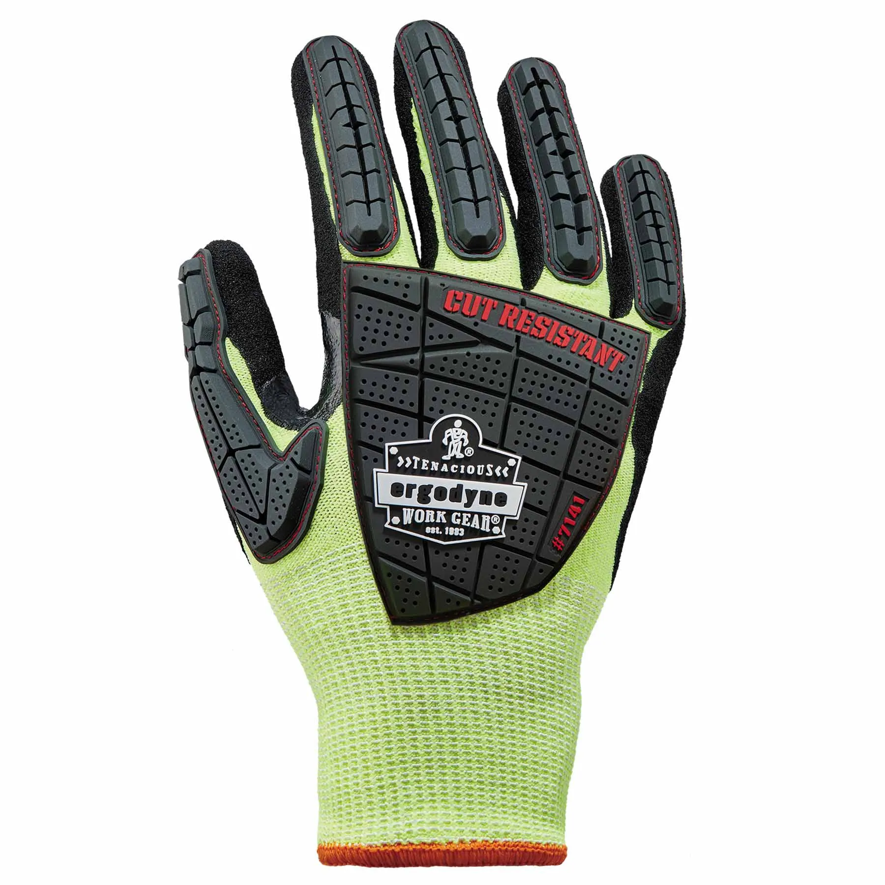 Ergodyne 17913 7141 M Lime ANSI A4 DIR Nitrile-Coated CR Gloves