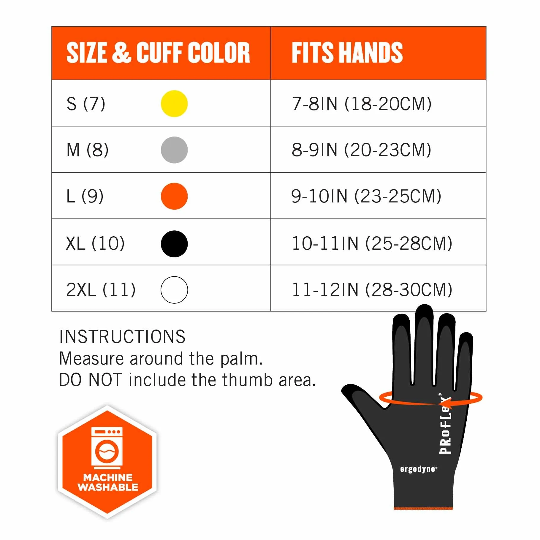 Ergodyne 17952 7001 S Black Nitrile-Coated Gloves - DSX