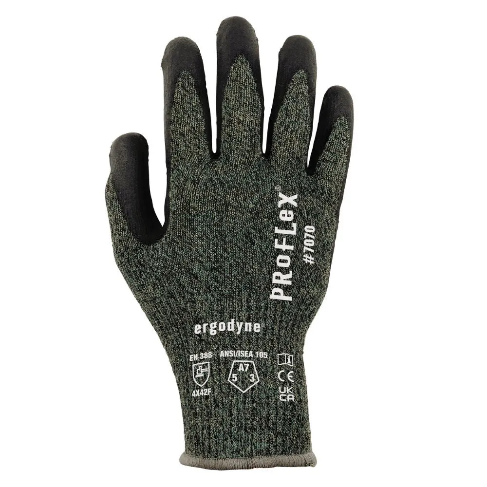 Ergodyne 18035 #7070 12-pair XL Green ANSI A7 Nitrile Coated CR Gloves