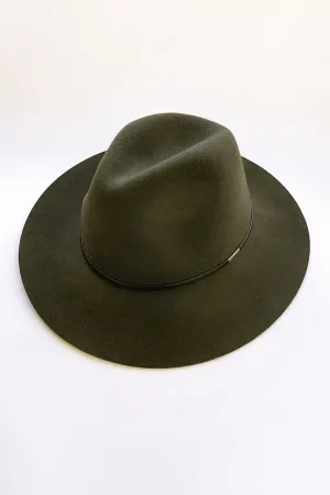 Erin Wool Felt Fedora - Khaki