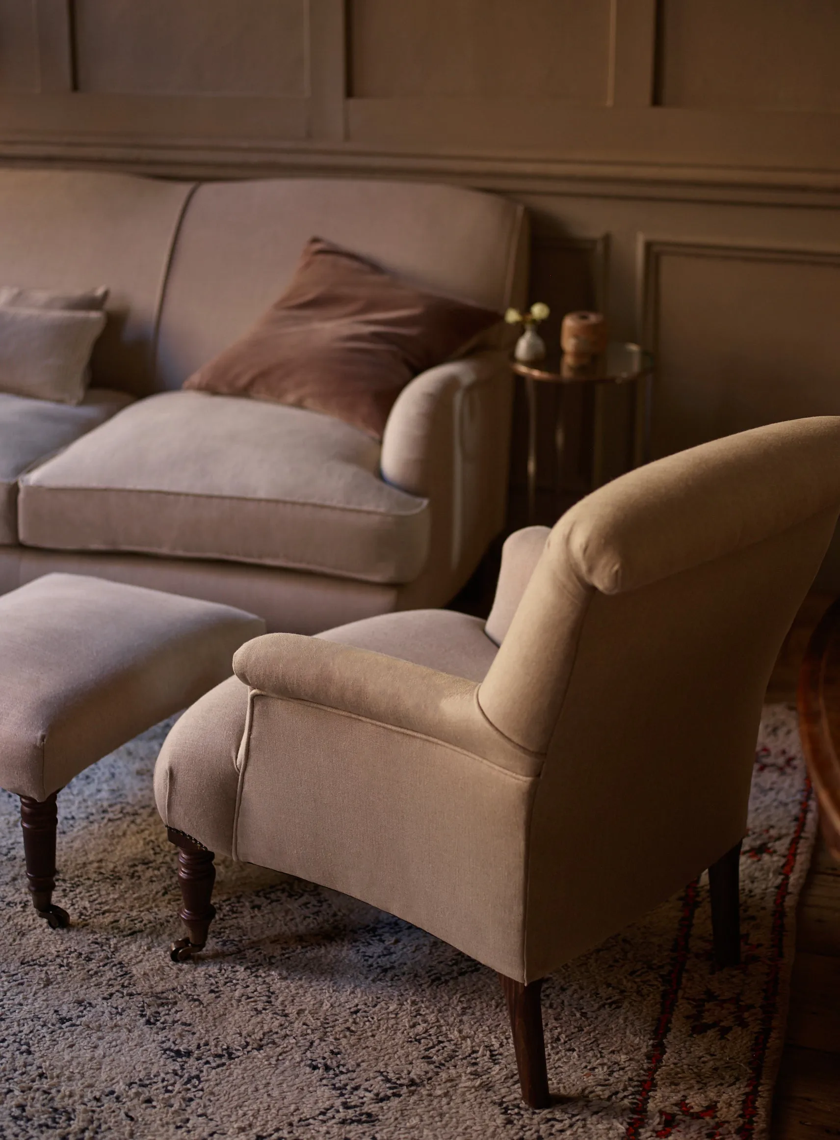 Finley Armchair, Natural Wool