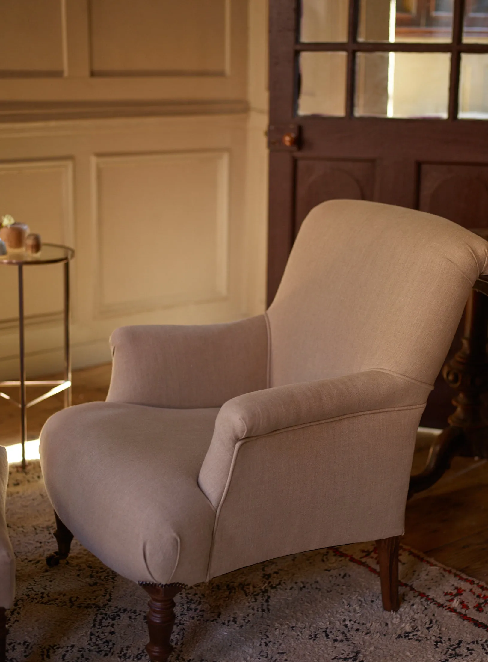 Finley Armchair, Natural Wool