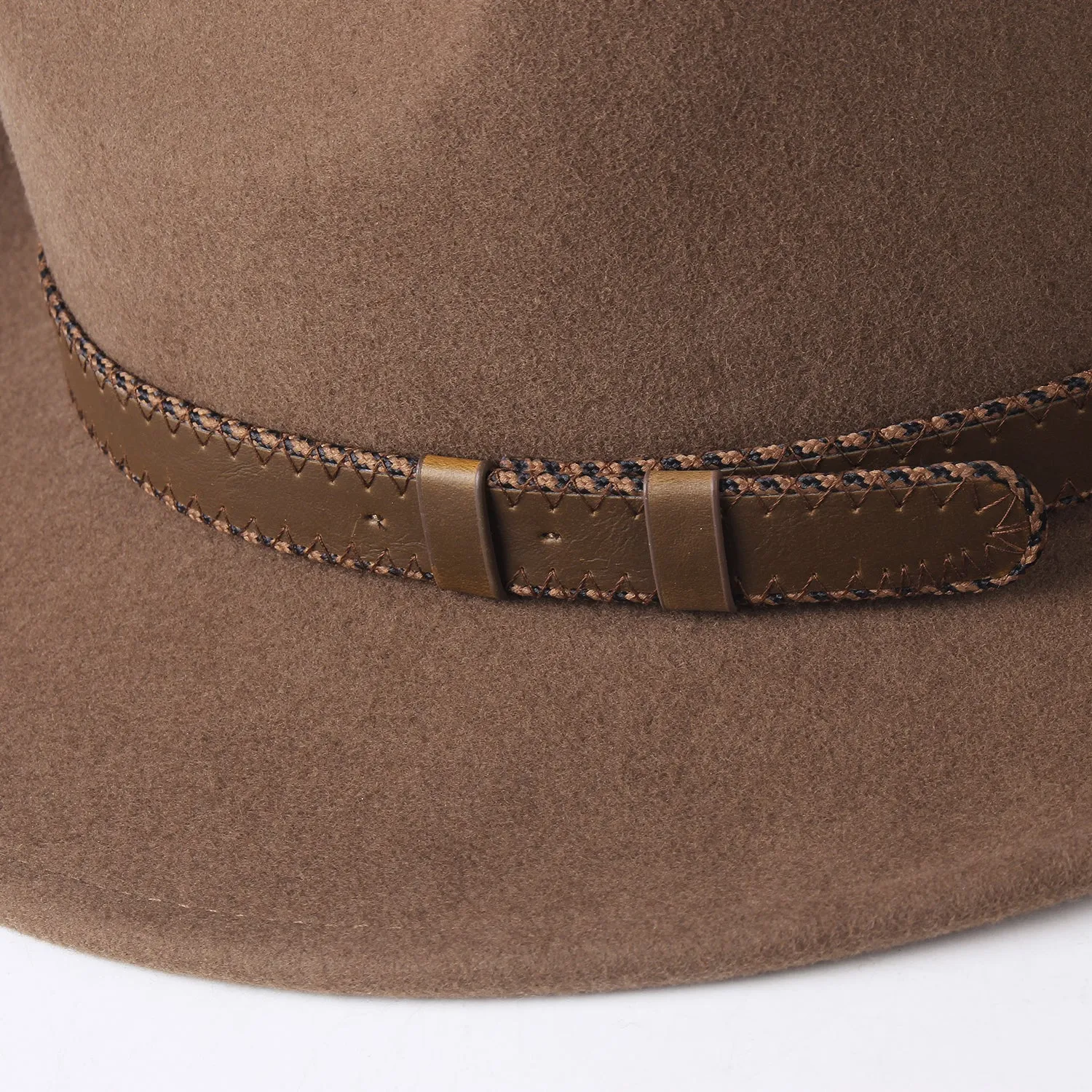 FURTALK Fedora Hats for Men Women 100% Australian Wool Felt Wide Brim Hat Wide Leather Belt Crushable Packable