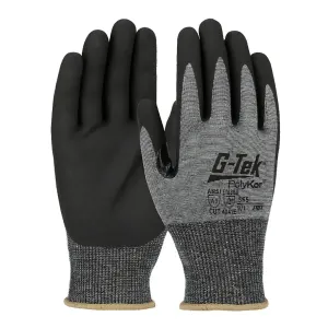 G-Tek 555-2XL Seamless Knit PolyKor Blended Glove with Nitrile Coated Foam Grip on Palm & Fingers - Touchscreen Compatible