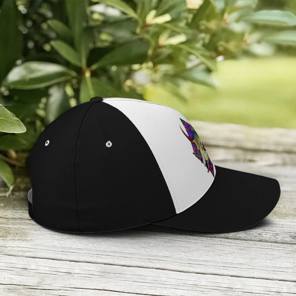 Goth Floral Taurus Classic Style Baseball Cap Coolspod