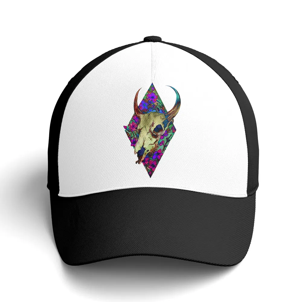 Goth Floral Taurus Classic Style Baseball Cap Coolspod