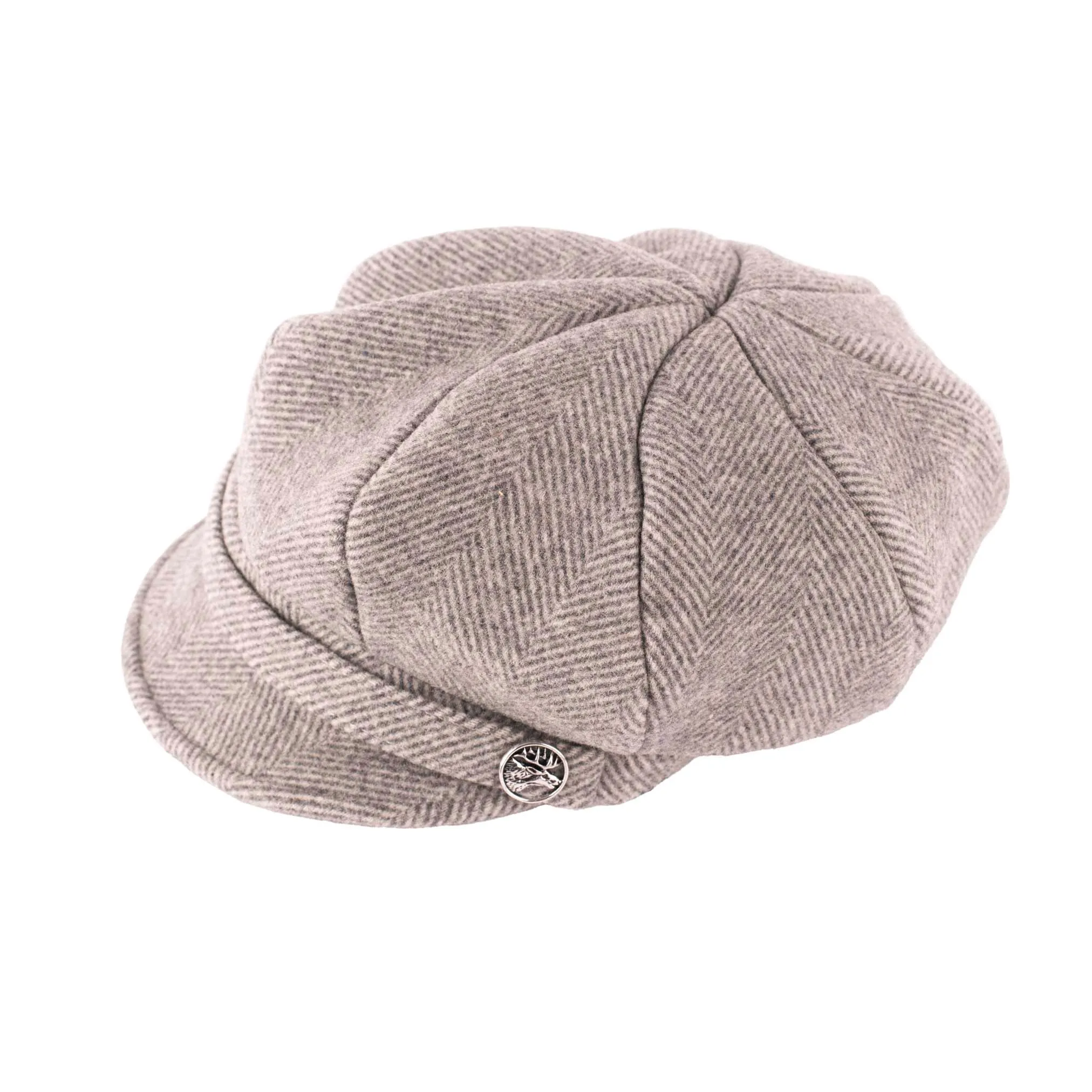 Herringbone Newsboy Cap