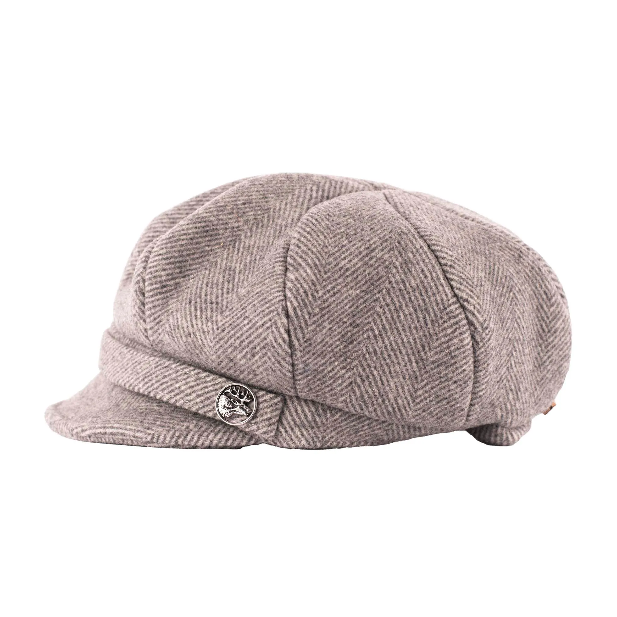 Herringbone Newsboy Cap