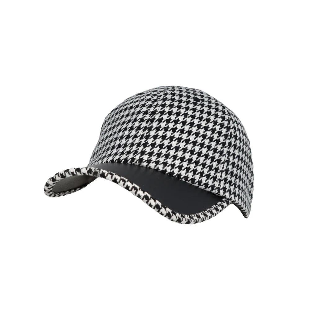 Houndstooth Pattern Unisex Baseball Cap Casual Dad Ball Hat Adjustable Strapback JD11422