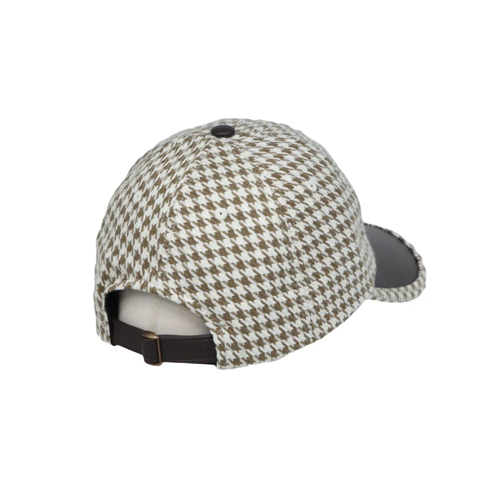 Houndstooth Pattern Unisex Baseball Cap Casual Dad Ball Hat Adjustable Strapback JD11422